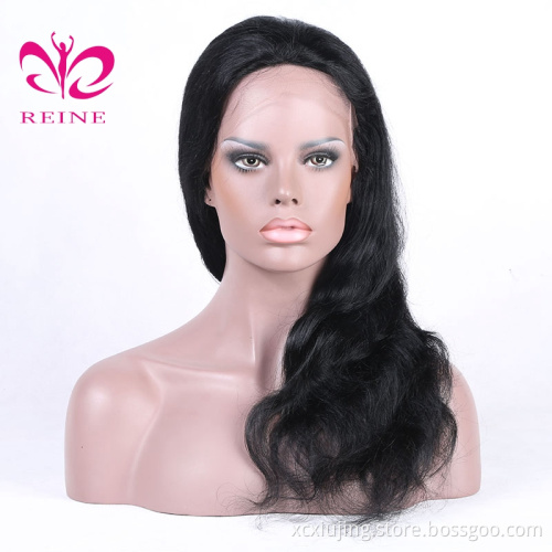 REINE Nice Quality Body Wave Human Hair 13*4 HD Transparent Lace Frontal Wig Brazilian Natural Color Remy Human Hair Wig